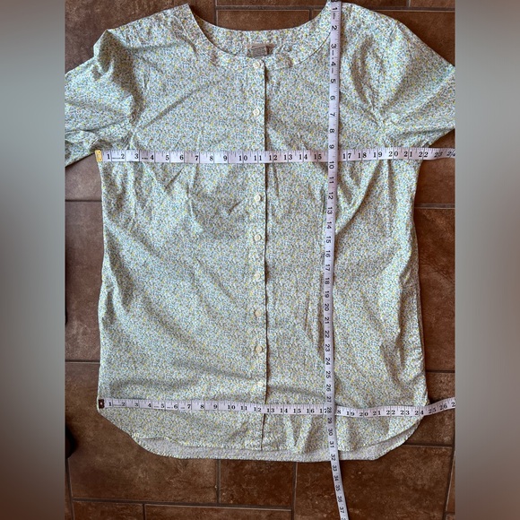 Duluth Trading Co Women's Light Blue-green Button-Down Tunic with No Gap Buttons - Picture 8 of 16